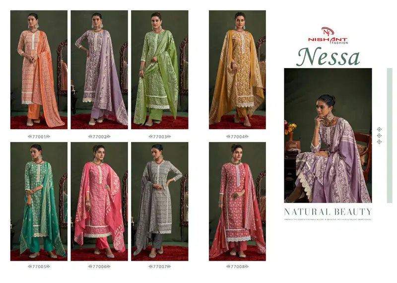 Nessa By Nishant Pure Lawn Cotton Printed Dress Material Suppliers In India